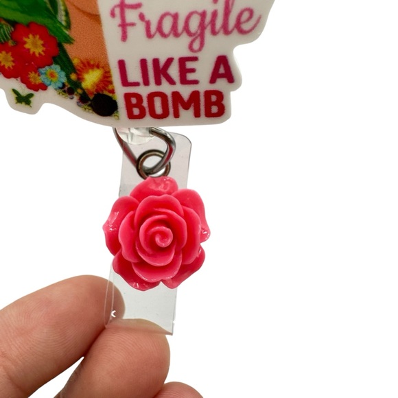 Frida Kahlon Retractable Badge Reel Holder - Picture 5 of 6